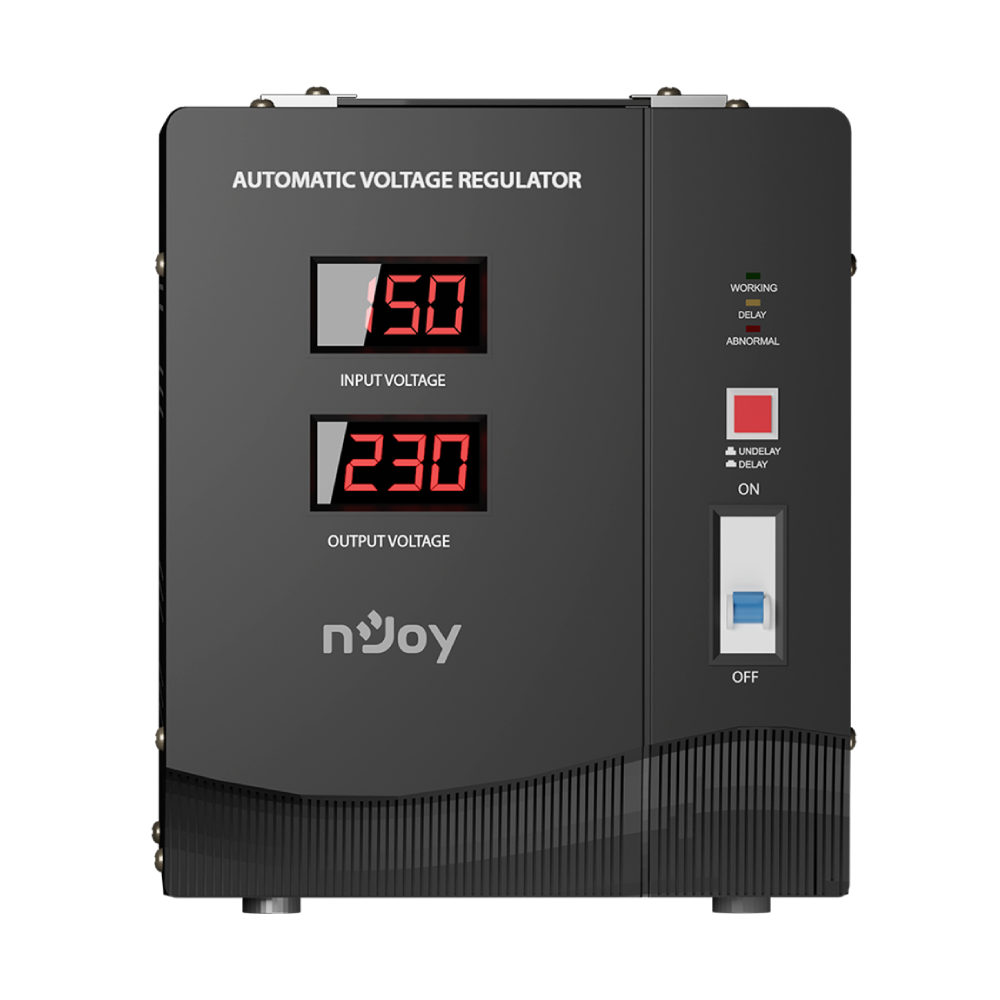 AVR NJOY Alvis 5000 Monofazat, Cu relee (bazat pe microprocesor), 5000 VA / 3000 W