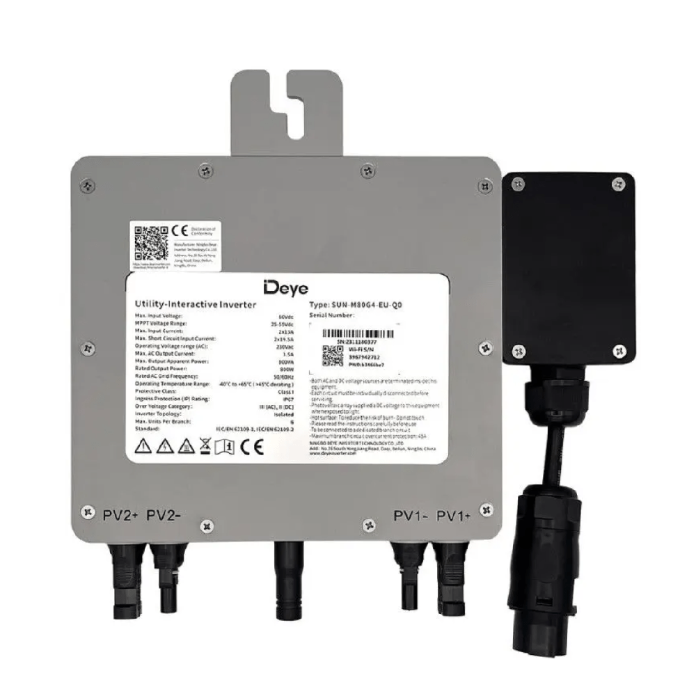 DEYE, SUN-M80G4-EU-Q0, 800W, Single Phase Inverter