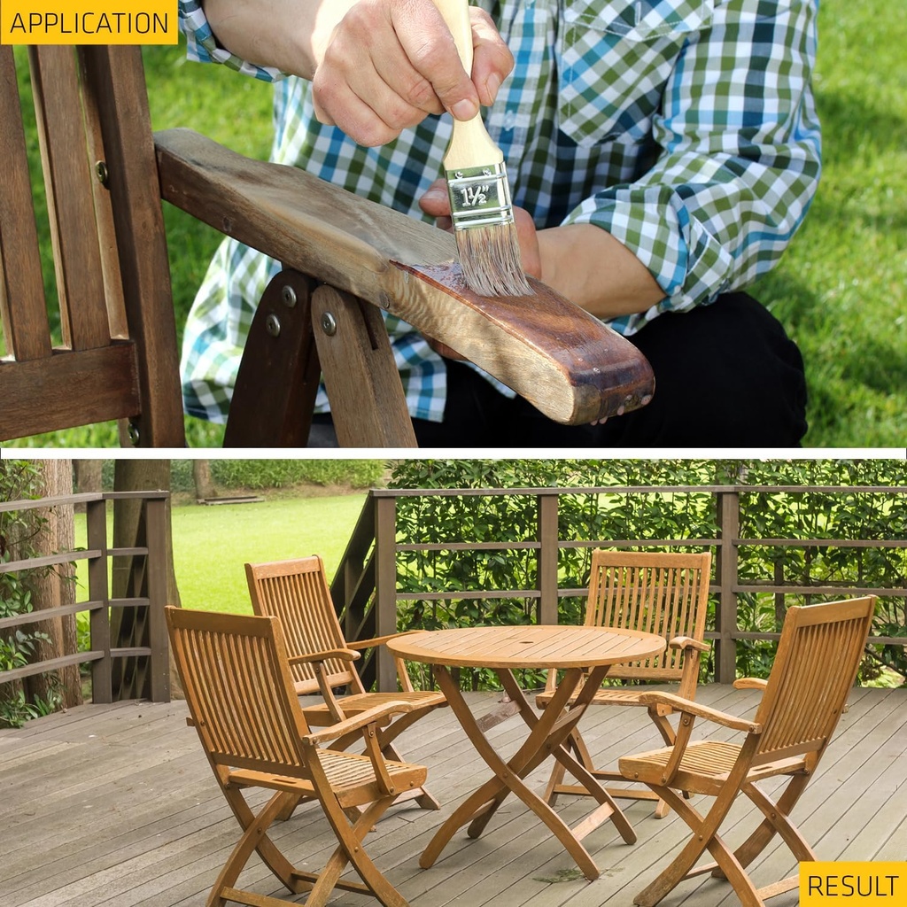 EVERBUILD Wood Stain Satin, Quick Drying Wood Stain, Interior & Exterior