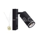 V-TAC 10294, GU10 Wall Mounted Holder with Switch Black