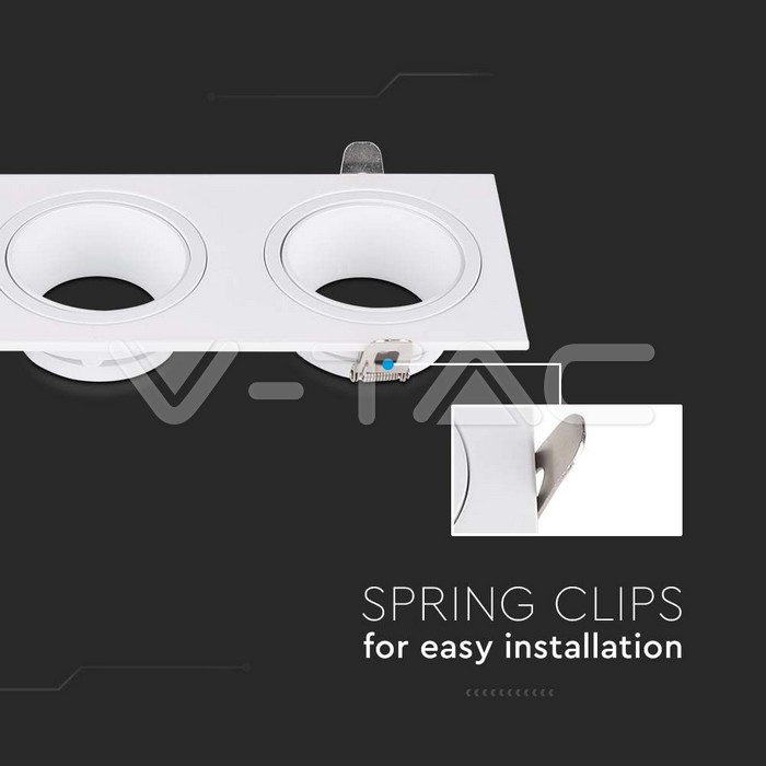 V-TAC 10299, GU10 Holder 3 Heads Iron + PC White