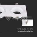 V-TAC 10298, GU10 Holder 2 Heads Iron + PC White