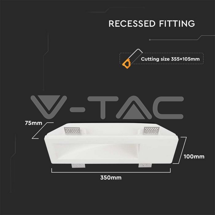 V-TAC 6774, GU10 Gypsum Fitting Round White