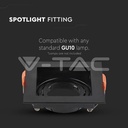 V-TAC 6657, GU10 Holder Square Black