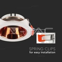 V-TAC 6649, GU10 Holder Round White Frame Rose Gold Reflector
