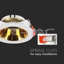 V-TAC 6648, GU10 Holder Round White Frame Gold Reflector