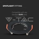 V-TAC 6641, GU10 Holder Round Black