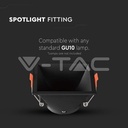 V-TAC 6639, GU10 Holder Square Black