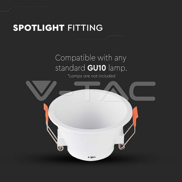 V-TAC 6636, GU10 Holder Round White