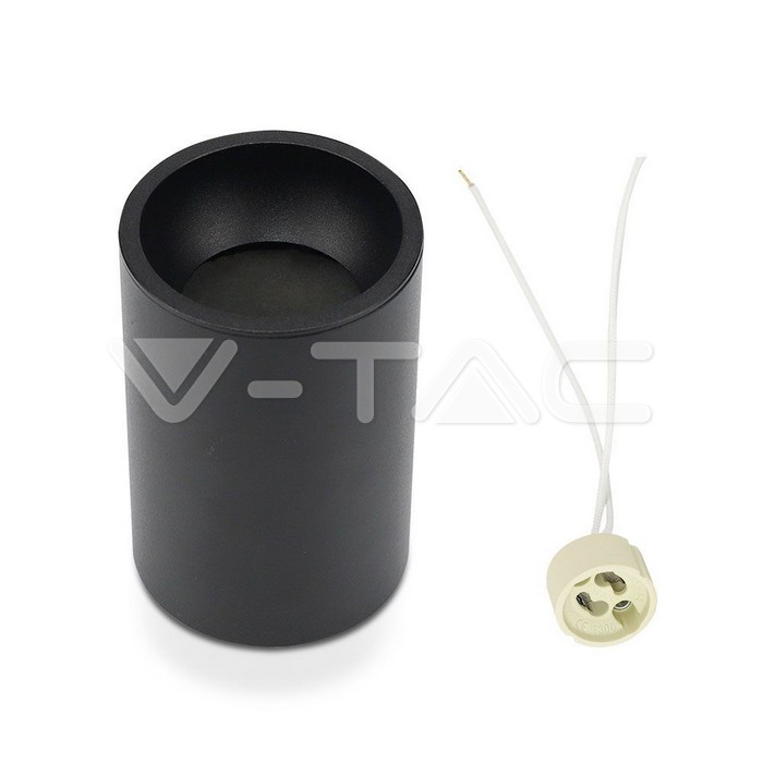 V-TAC 8945, GU10 Surface Mounted Holder Black