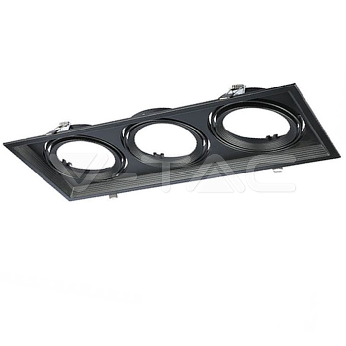 V-TAC 35831, 3x AR111 Holder Fitting Black