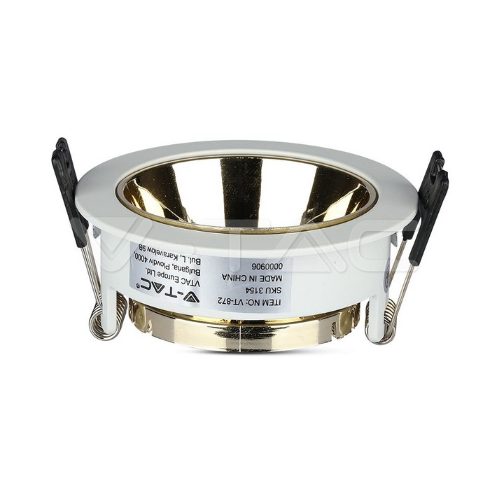 V-TAC 3154, GU10 Holder White Gold Round
