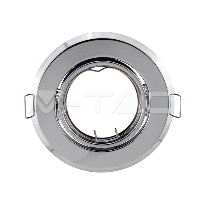 V-TAC 8940, GU10 Holder Round Chrome (2 pcs/box)