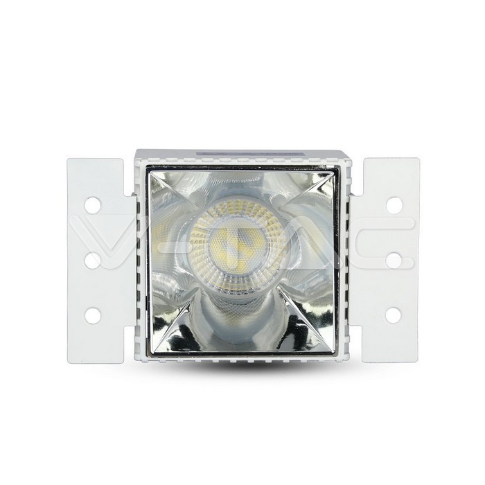 V-TAC 8880, GU10 Holder Square White Frame Chrome Reflector