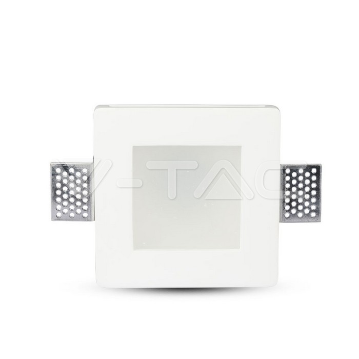 V-TAC 3691, GU10 Gypsum Frame Square Frosted Glass