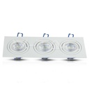 V-TAC 3609, 3x GU10 Housing Square White