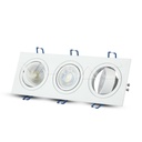 V-TAC 3609, 3x GU10 Housing Square White