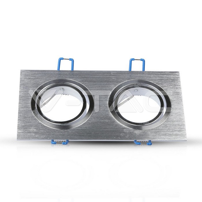V-TAC 3608, 2x GU10 Housing Square Aluminum