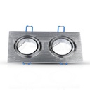 V-TAC 3608, 2x GU10 Housing Square Aluminum