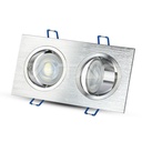 V-TAC 3608, 2x GU10 Housing Square Aluminum