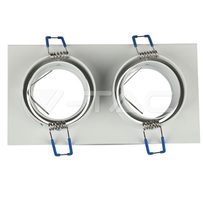 V-TAC 3607, 2x GU10 Housing Square White