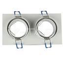 V-TAC 3607, 2x GU10 Housing Square White