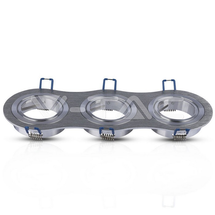 V-TAC 3604, 3x GU10 Housing Round Aluminum