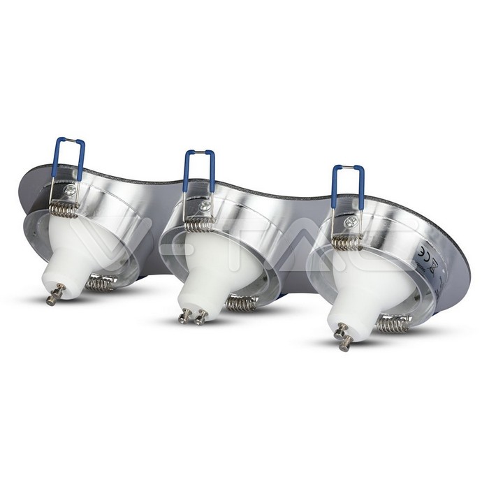 V-TAC 3604, 3x GU10 Housing Round Aluminum