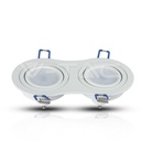 V-TAC 3601, 2x GU10 Housing Round White