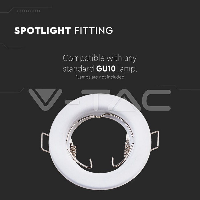 V-TAC 3584, GU10 Housing Round White