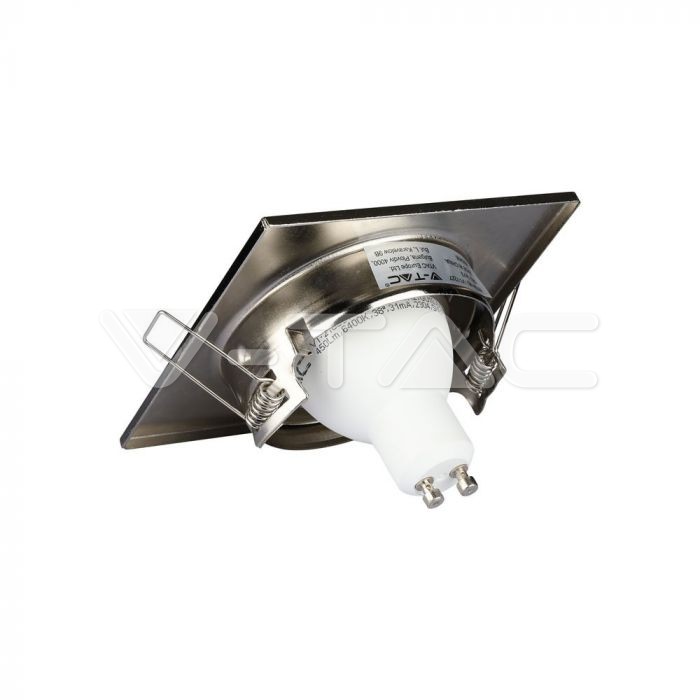 V-TAC 3473, GU10 Housing Square Nickel