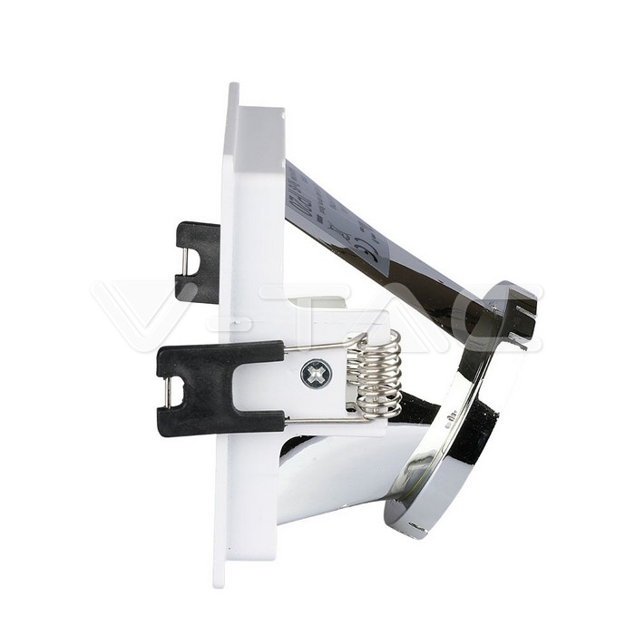 V-TAC 3168, GU10 Frame White Chrome Square