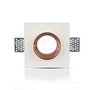 V-TAC 3150, GU10 Gypsum Fitting Square White Recessed Rose Gold Detail
