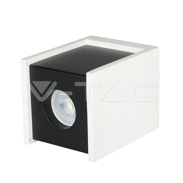 V-TAC 3140, GU10 Gypsum Surface Mounted Fitting Square Black Matte