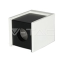 V-TAC 3140, GU10 Gypsum Surface Mounted Fitting Square Black Matte