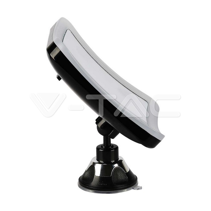 V-TAC 6630, 3.2W LED Lighted Mirror, 3 x AA Batteries, Black Body