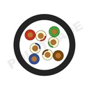 U/UTP Cat.5e 4PR  24AWG + Steel Messenger Wire PE