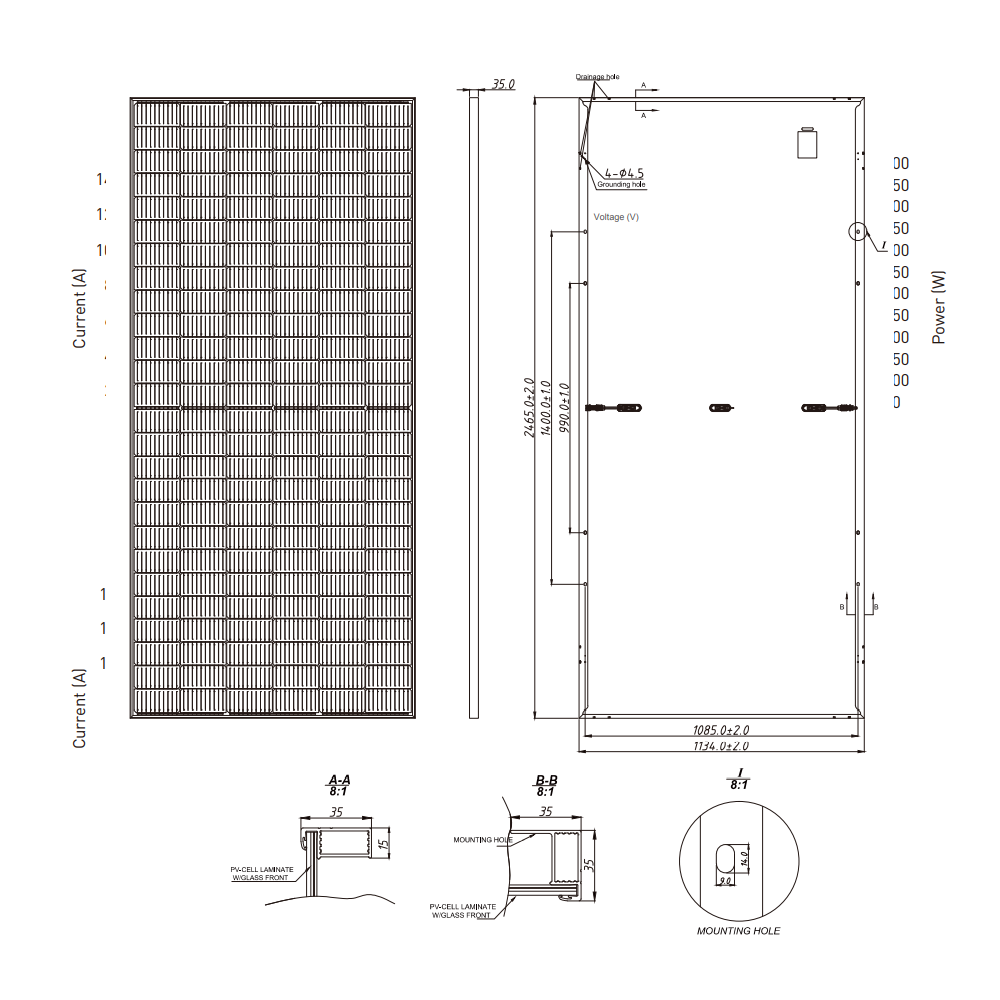 TALESUN Half-Cut Mono Perc TP7F78M-TP7F78M(H)-156-585W Solar Panel