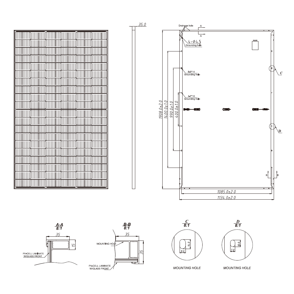 TALESUN Half-Cut Mono Perc Full Black TP7F60M-TP7F60M(H)-120-445W Solar Panel