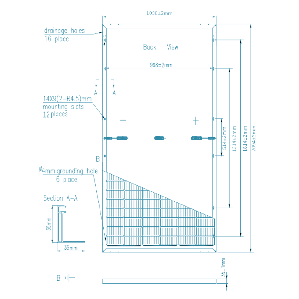 ULICA SOLAR, UL-460M-144HV, Standard Monofacial Monocrystalline MONO half-cut cells 460Wp Solar Panel