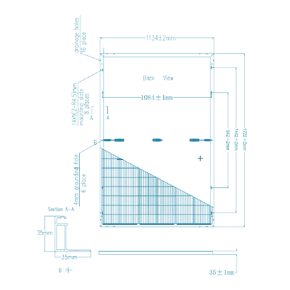ULICA SOLAR, UL-395M-108HV, Standard Monofacial Monocrystalline MONO half-cut cells 395Wp Solar Panel