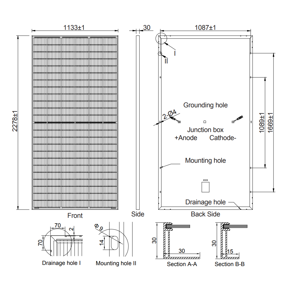 AE SOLAR, AE-MD-144E, Black Monofacial Monocrystalline PERC half-cut cells 535Wp Solar Panel