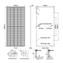 AE SOLAR, AE-ME-110E, Black Monofacial Monocrystalline PERC half-cut cells 550Wp Solar Panel