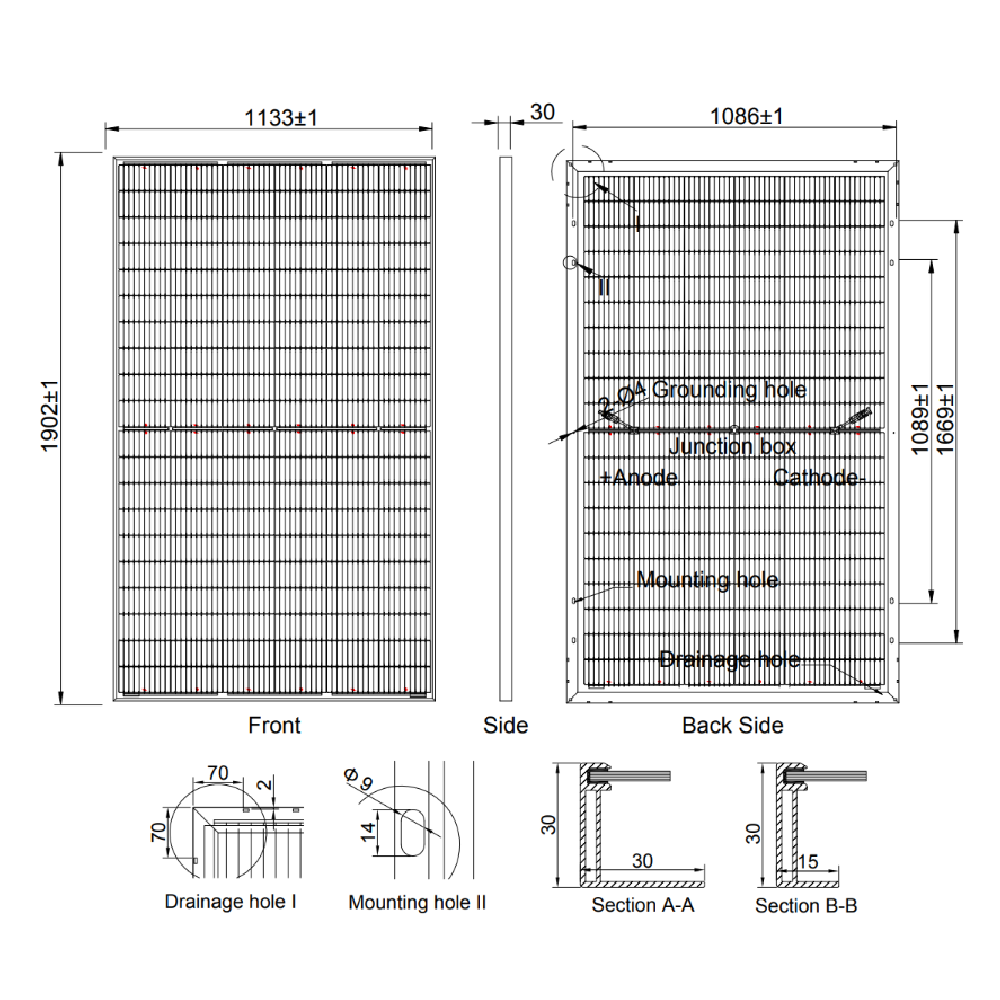 AE SOLAR, AE-MD-120BD, Standard Bifacial Monocrystalline PERC half-cut cells 445Wp Solar Panel