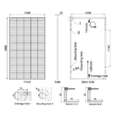AE SOLAR, AE-BME-46F, Standard Monofacial Monocrystalline PERC half-cut cells 430Wp Solar Panel