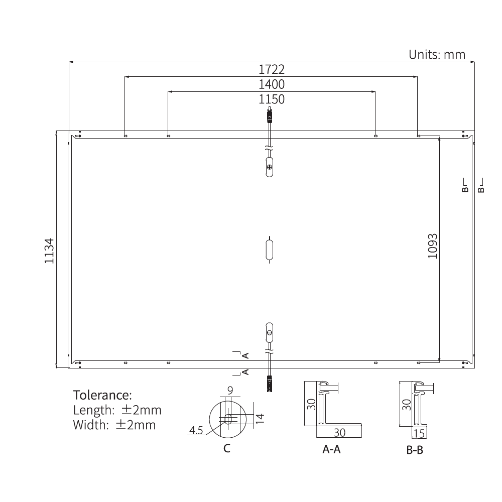 LONGI, LR5-54HTH-425W, Standard MonofacialMonocrystalline Half-cut Cell 425Wp