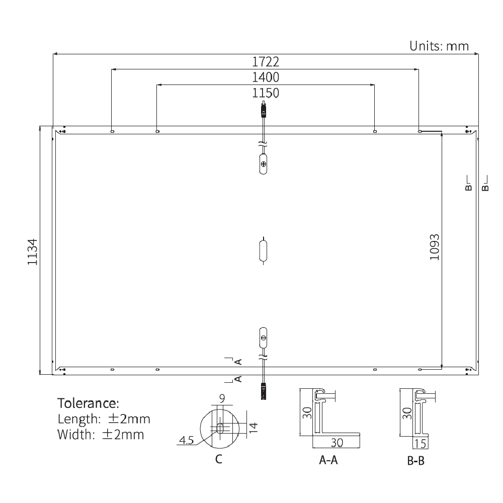 LONGI, LR5-54HTH-450W, Standard MonofacialMonocrystalline Half-cut Cell 450Wp