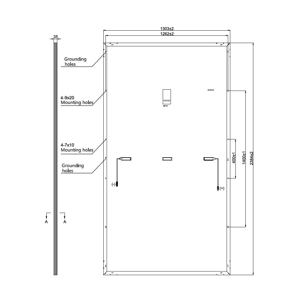 RISEN ENERGY, RSM132-8-655M-SF, Standard Monofacial Monocrystalline PERC half-cut cells 655Wp Silver Frame, Solar Panel