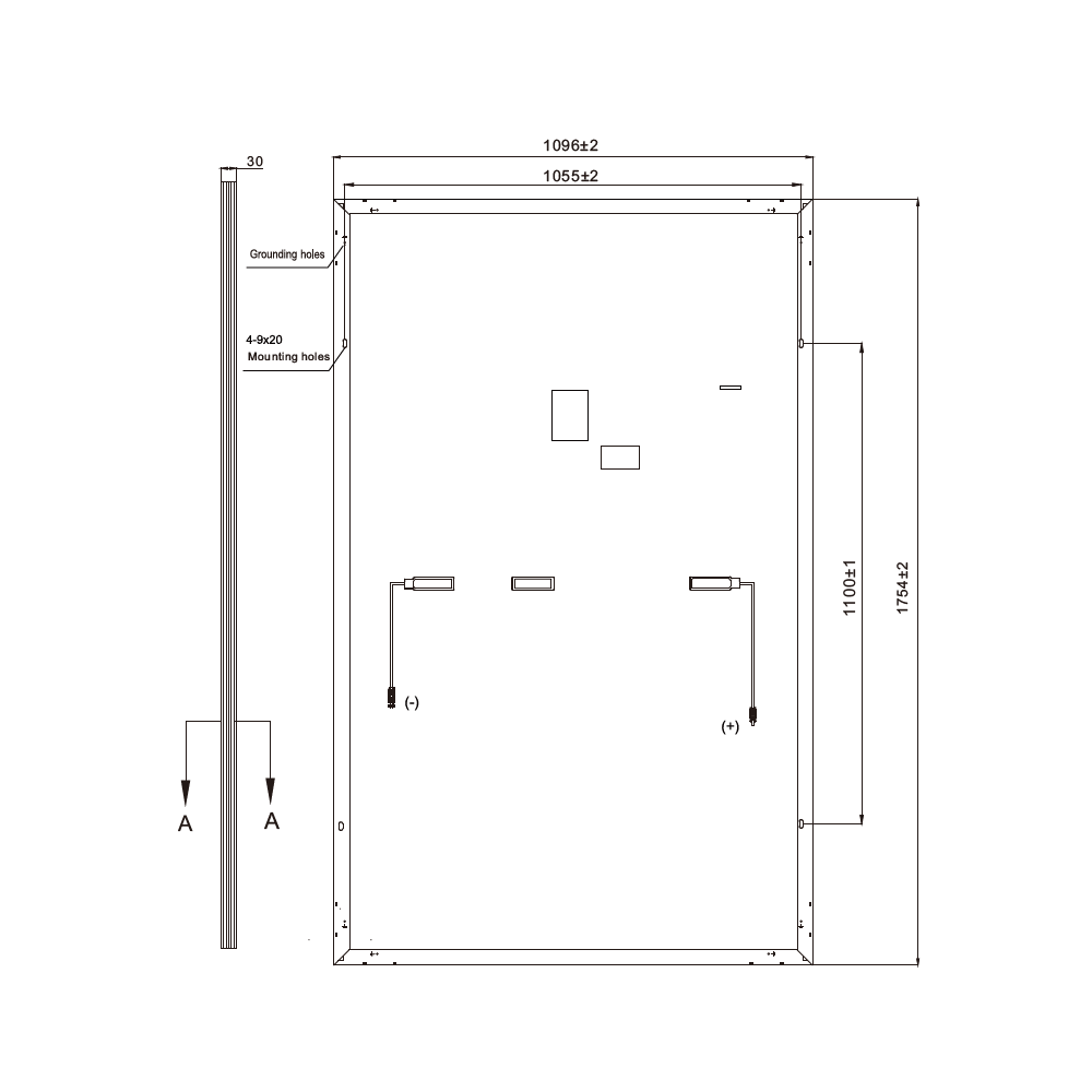 RISEN ENERGY, RSM40-8-400MB-FBF, Standard Monofacial Monocrystalline PERC half-cut cells 400Wp Full Black Frame, Solar Panel