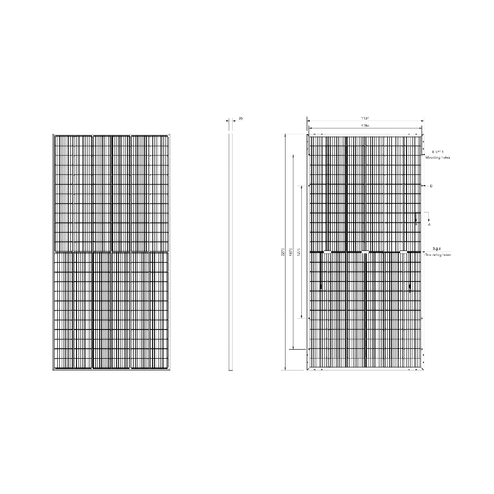AMERISOLAR, AS-7M144-BHC-540W, Standard Bifacial Monocrystalline PERC 540Wp Solar Panel